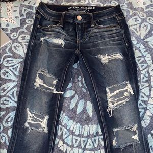 Super stretch AE ripped jeans
